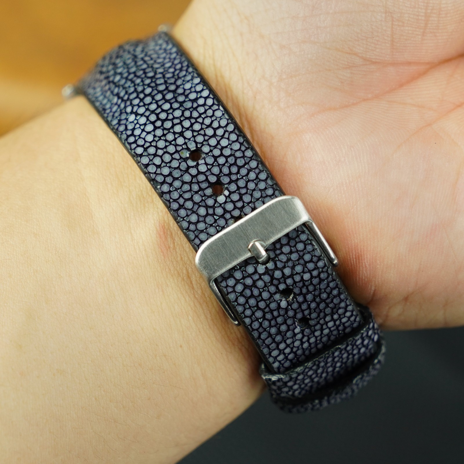 Luxury Stingray Watch Band Men Real Stingray Leather Skin Watch Strap Handmade