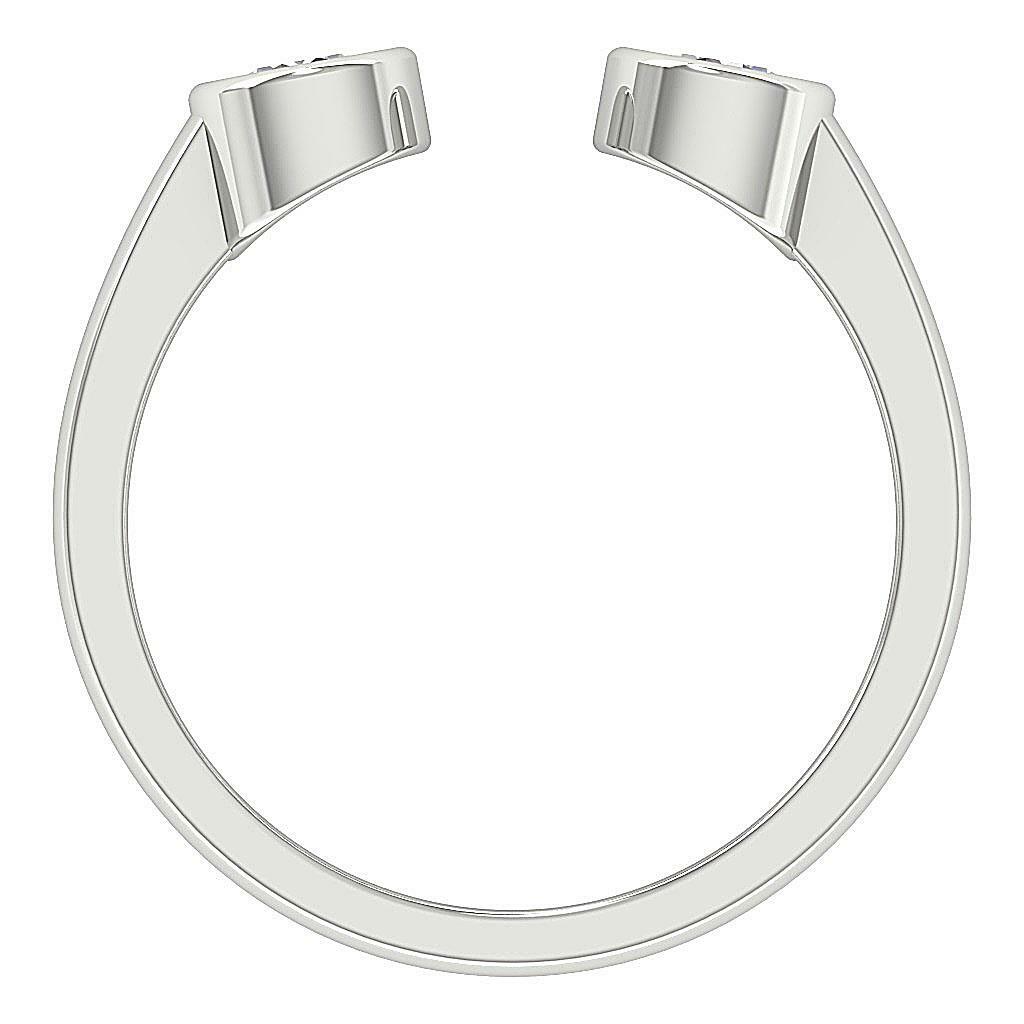 Forever Us Two Stone Ring SI1 G 0.55 Ct Round Diamond Designer 14k Solid Gold