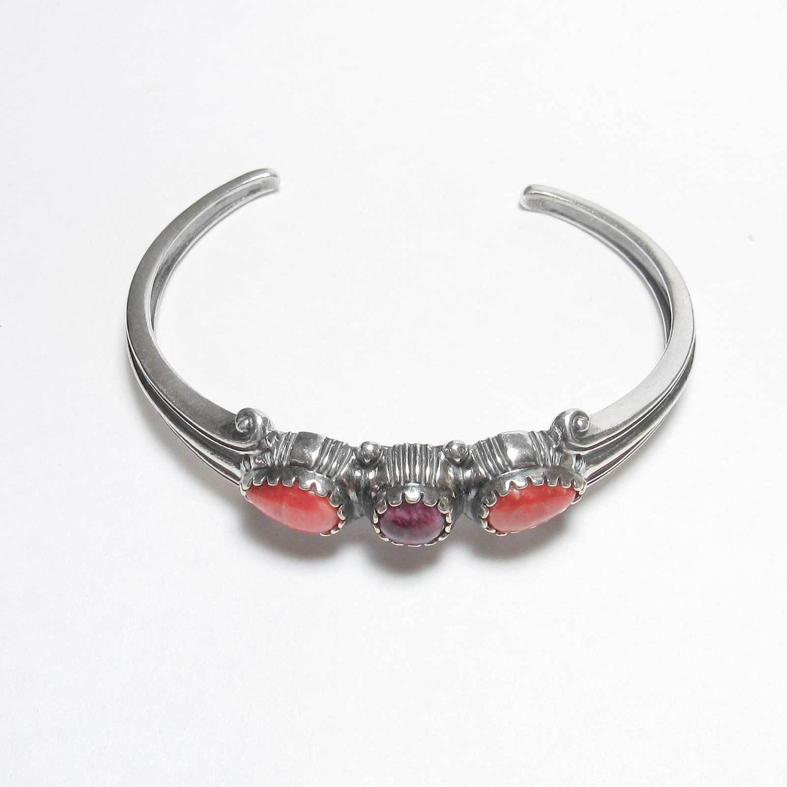 CAROLYN POLLACK Relios Sterling Silver AW Natural Sugilite Spiny Oyster Bracelet