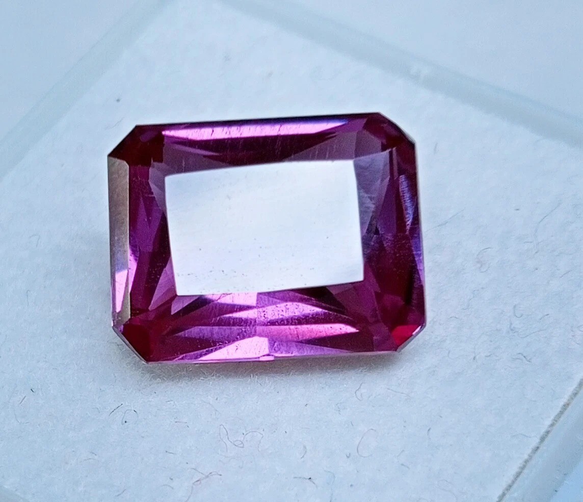 Sapphire Purple Pink Emerald Cut 8-9 Ct Natural EGL Certified Loose Gemstone
