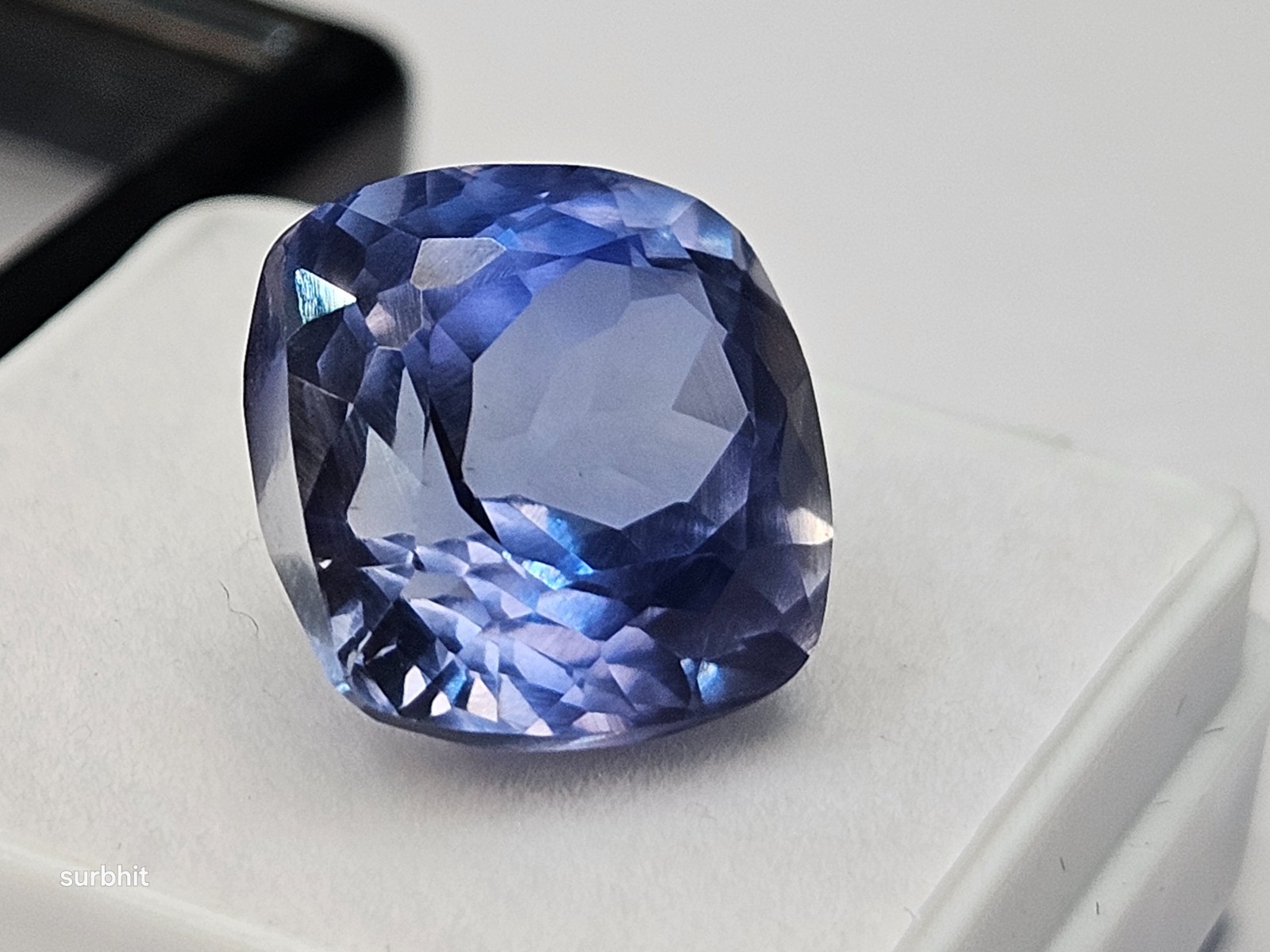 Shine Blue VVS Tanzanite Cushion Cut 13+Ct Natural Certified Loose Gemstone