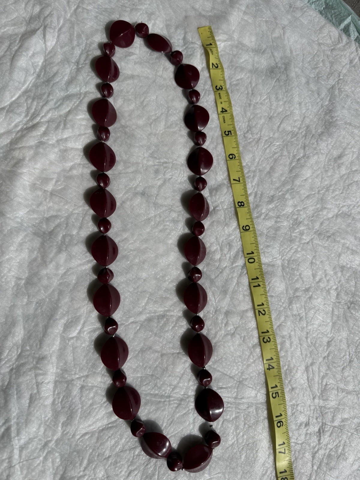 Statement Chunky Burgundy / Berry-red Necklace