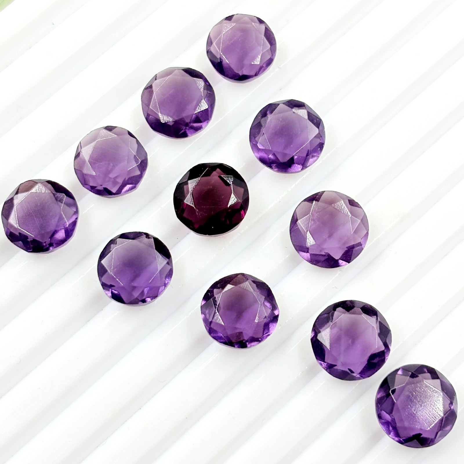 20 Pcs Faceted Purple Amethyst Hydro Quartz Loose Gemstone -6mm-25mm Approx