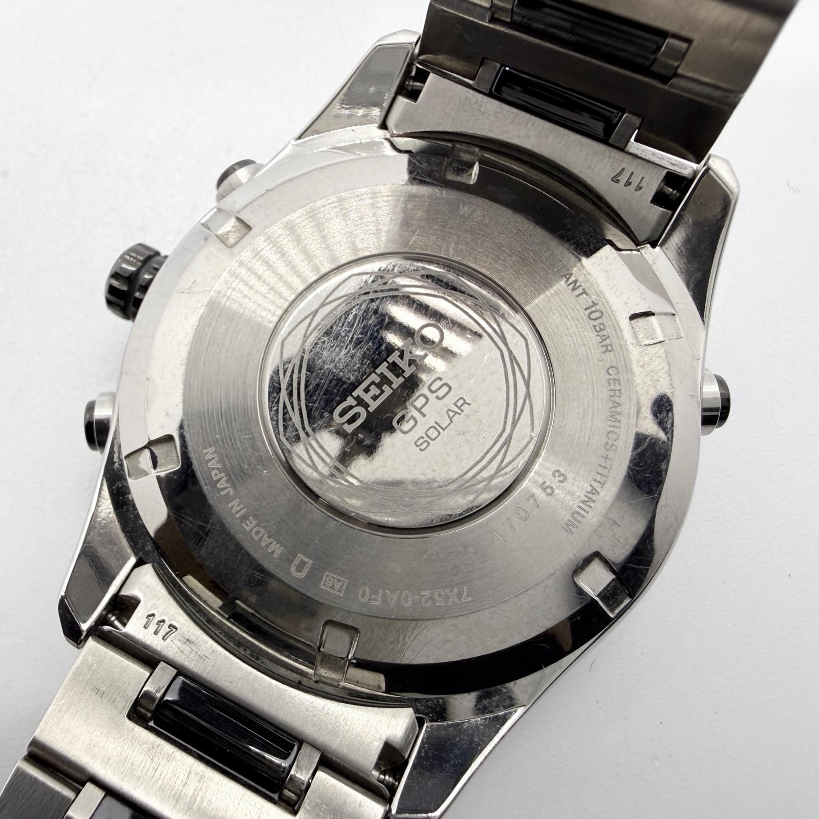 Seiko Astron 7X52-0AF0 SBXA015 Black Solar Radio Men’s Watch Japan 078403