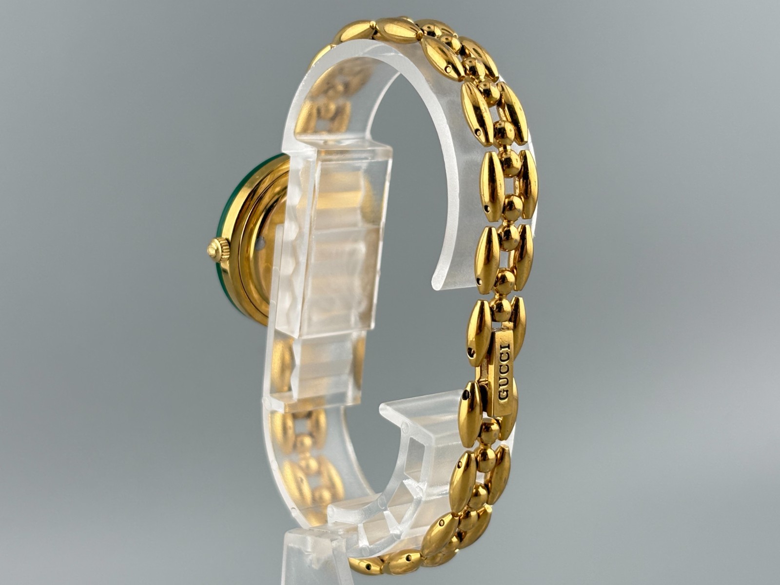 [Very Good+5] Gucci Change Bezel 1200 Gold Serry Line Watch Auth