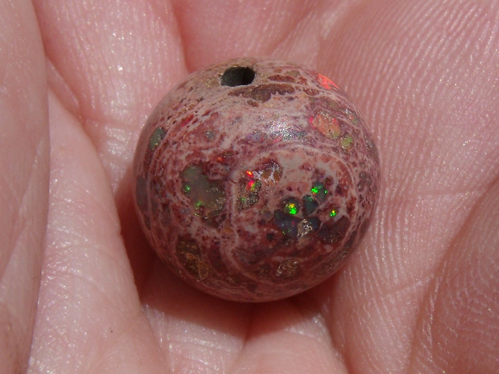 12.45 Ct. Mexican Cantera fire opal bead