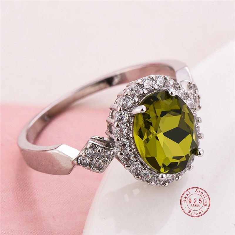 Stackable Ring 925 Sterling Silver Round Black Zircon Tension Mount Jewelry