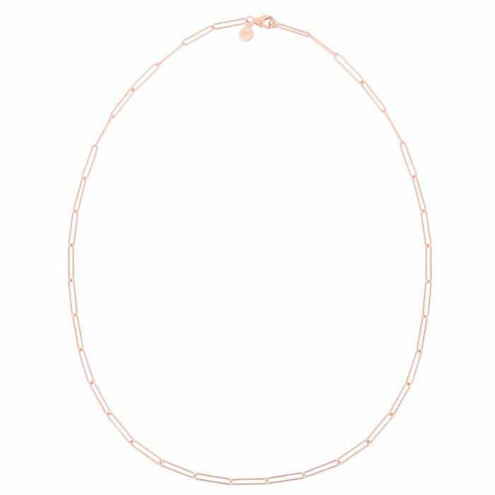 14k Solid White Gold PAPERCLIP Link Chain Necklace 20 Inch 3 grams 2MM
