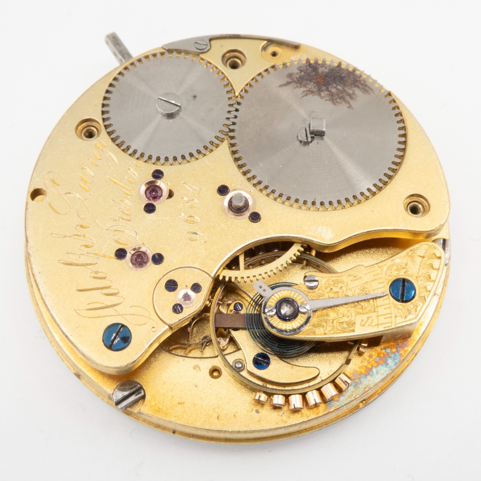 Partial A. Lange 43.7 x 9.8 mm Antique Pocket Watch Movement