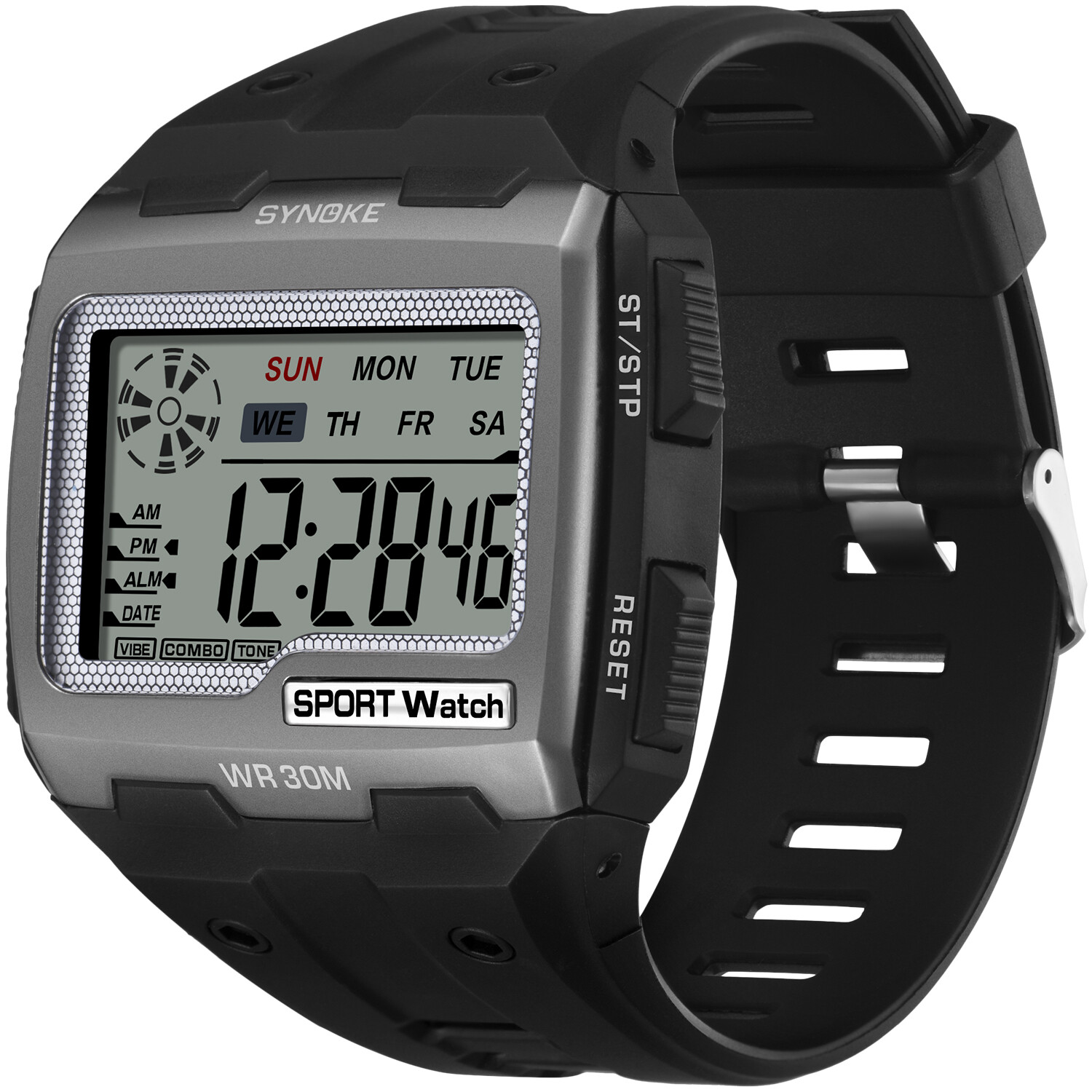 Men’s Digital Sports Watch LED Screen Large Face Military Waterproof Wristwatch