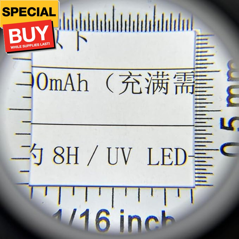 Handheld 10X Magnifier Loupe Optical Glass Magnifying Glass with Light Scale Mag
