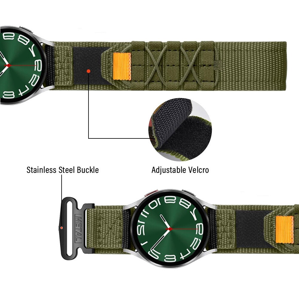 Rugged Nylon Band For Huami Amazfit Bip 5 GTS 4mini 2/2e GTR 3 Pro 42/47mm Strap