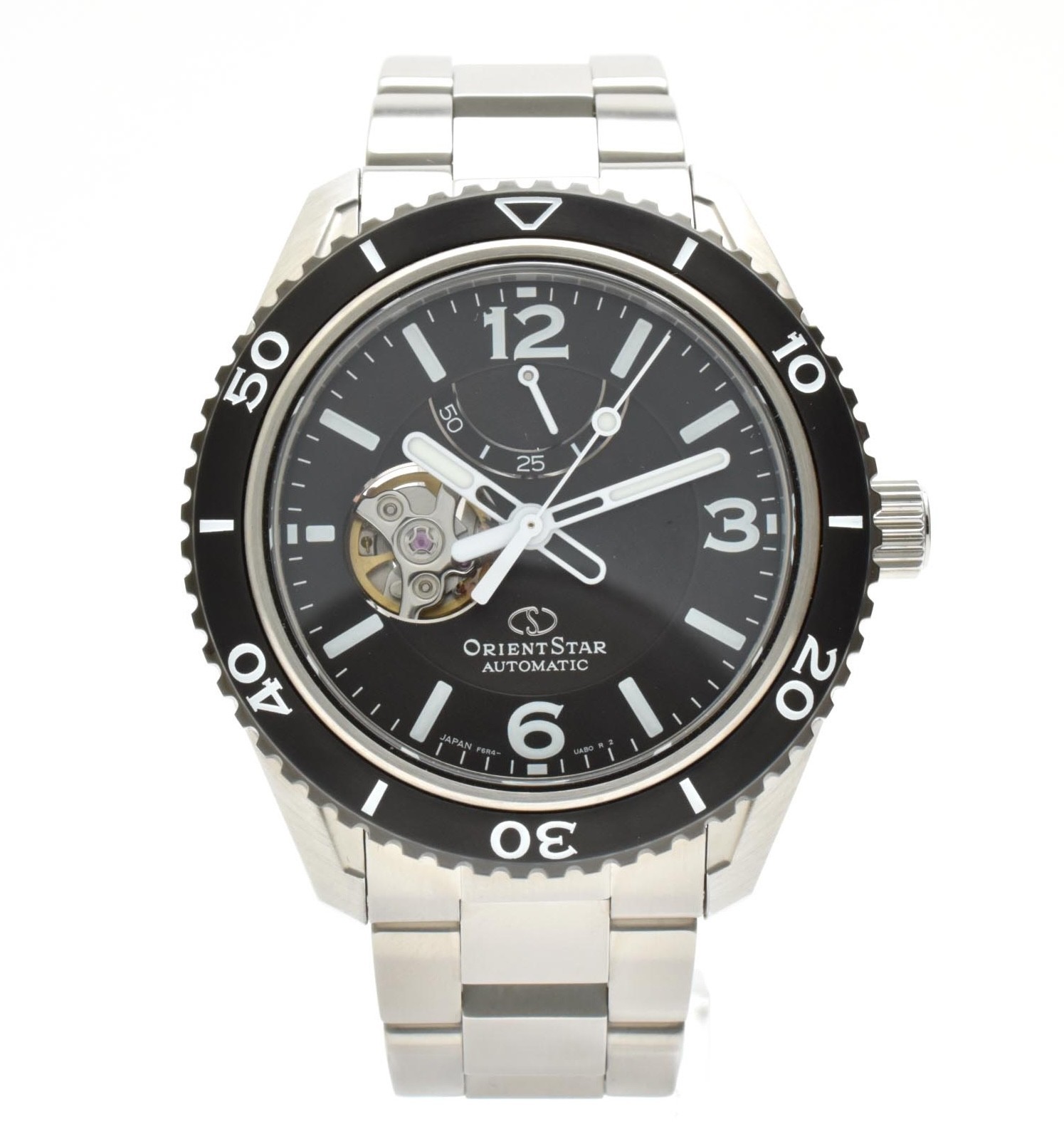 [Box,Paper] ORIENT STAR F6R4-UAB0 Black Dial Automatic Men’s Watch JAPAN