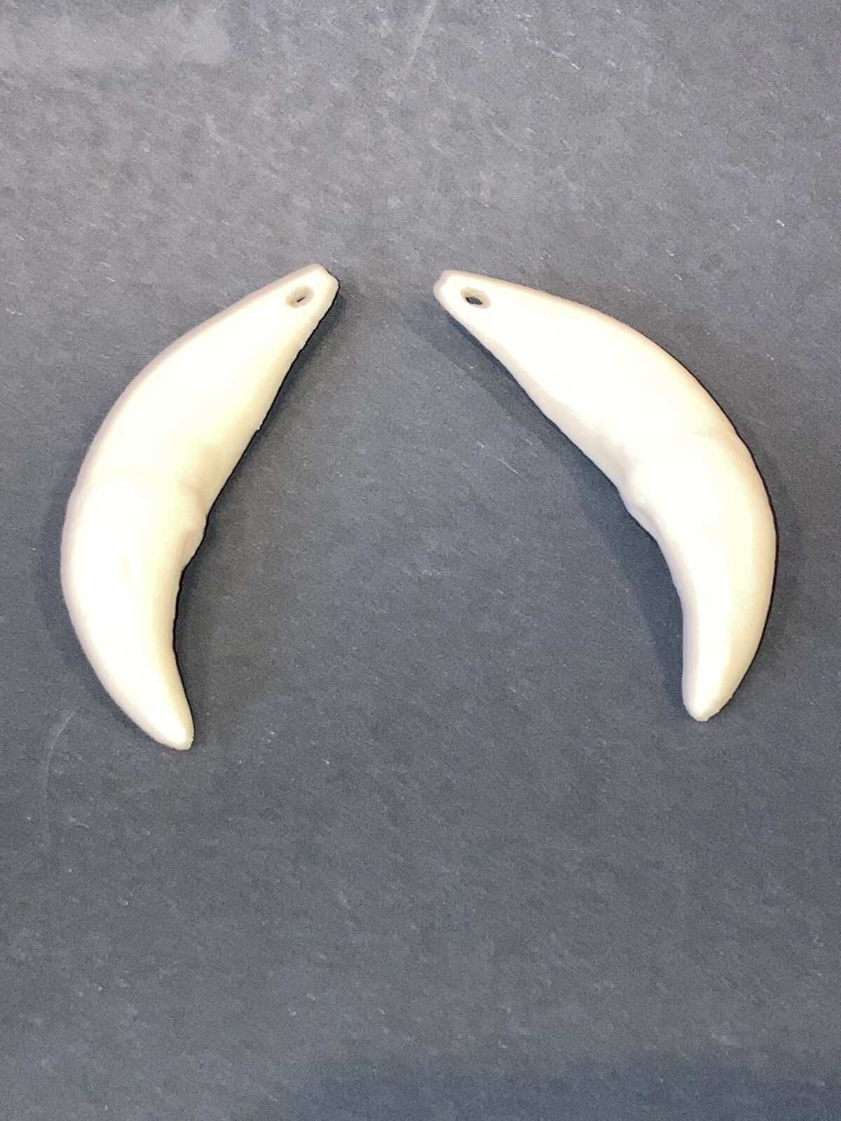 71mm Left and Right Wolf Canine Teeth | Wolf Canine Pendant set