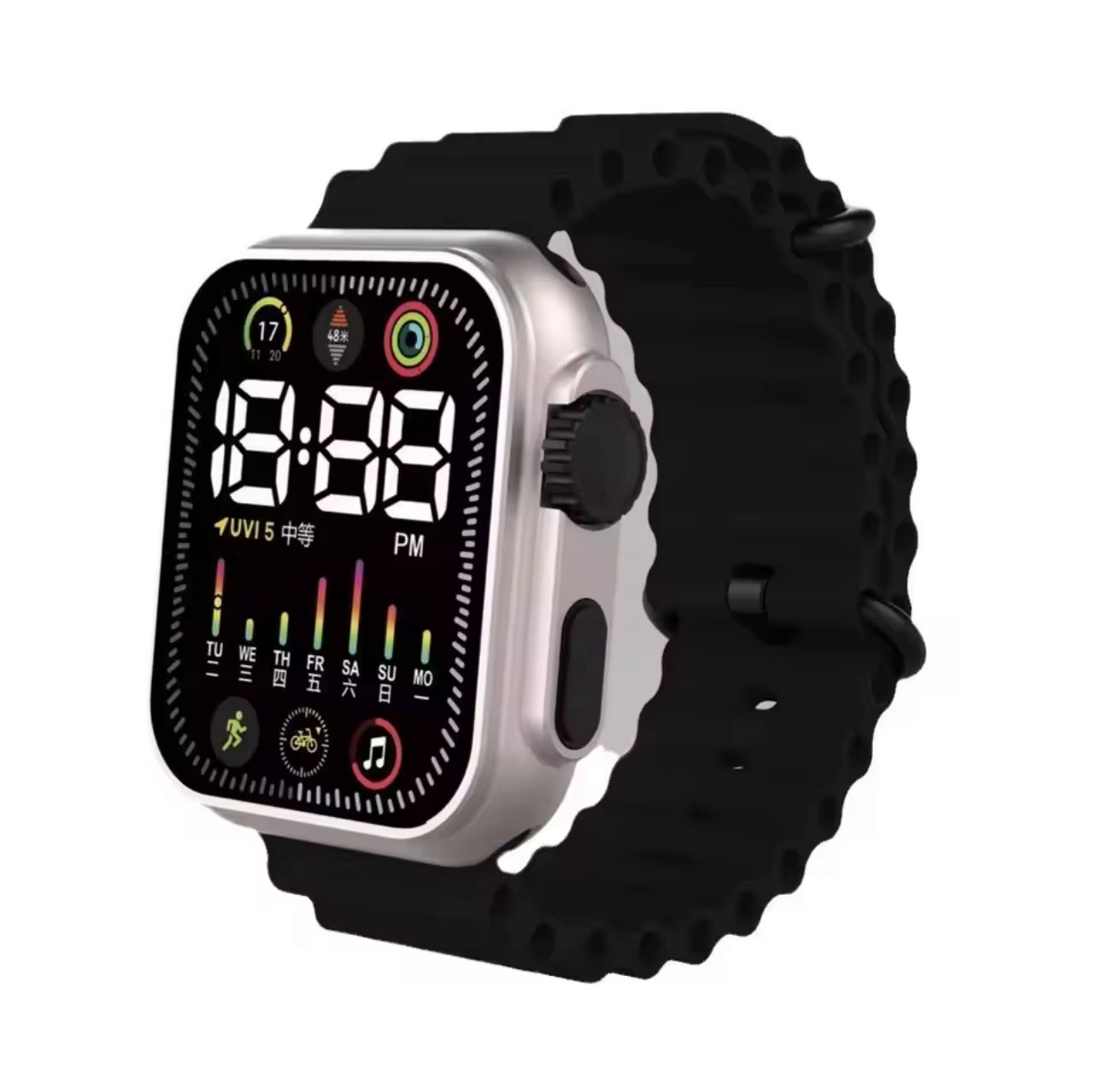 LED Digital Sport Watch Waterproof Wristwatch Men Women Boys Girls Kids Gift