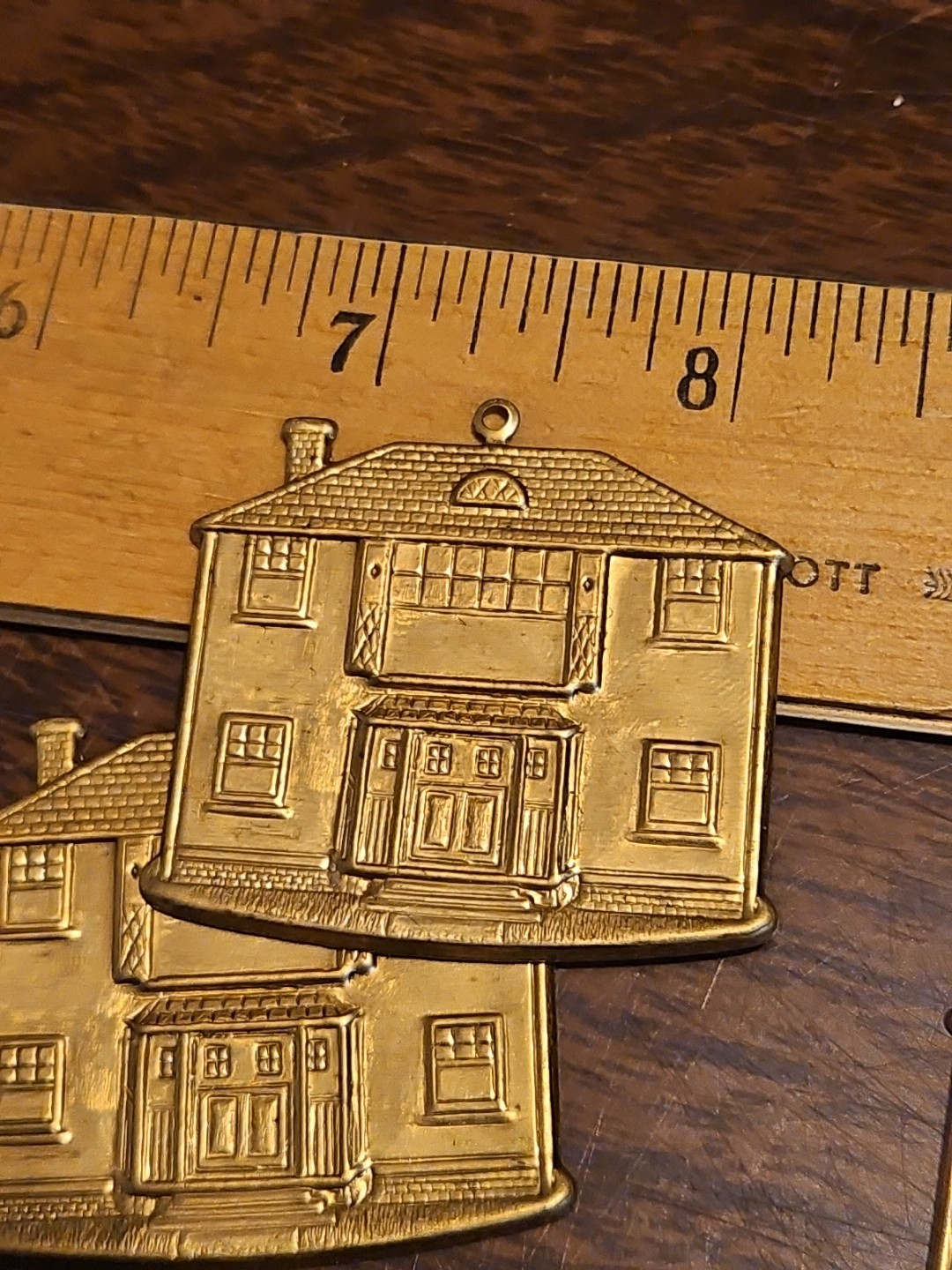 Lot Of 10 Large House MCM France Vintage 60s Brass Stampings Findings Jewelry