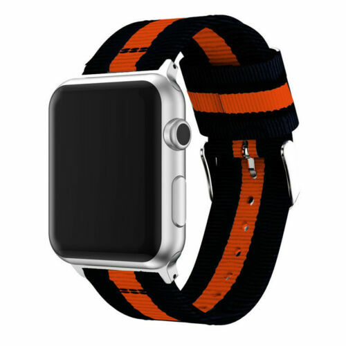 Nylon Sport Band Stripe Strap for Apple Watch Series 7 6 5 4 3 41/45mm iWatch SE