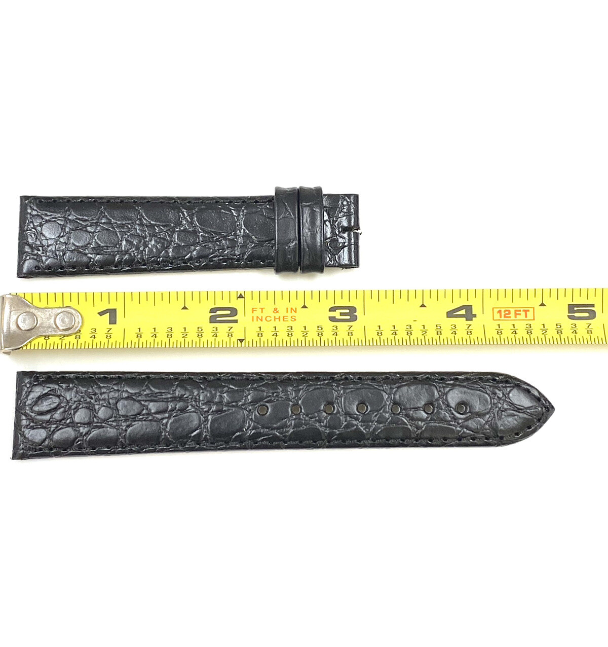 Genuine Tissot 18mm x 16mm Black Alligator Leather Watch Band Strap