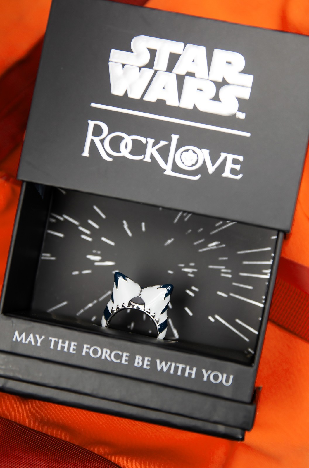 Star Wars X RockLove NEW Ahsoka Tano Ring Limited Ed. w Signature Card – Size 6