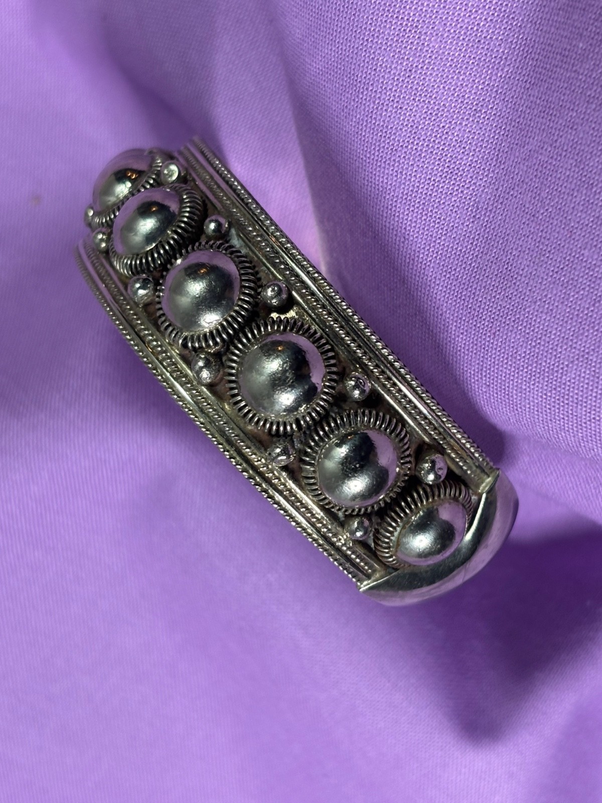 Tribal Siam Sterling Silver Cuff bracelt 38.3g