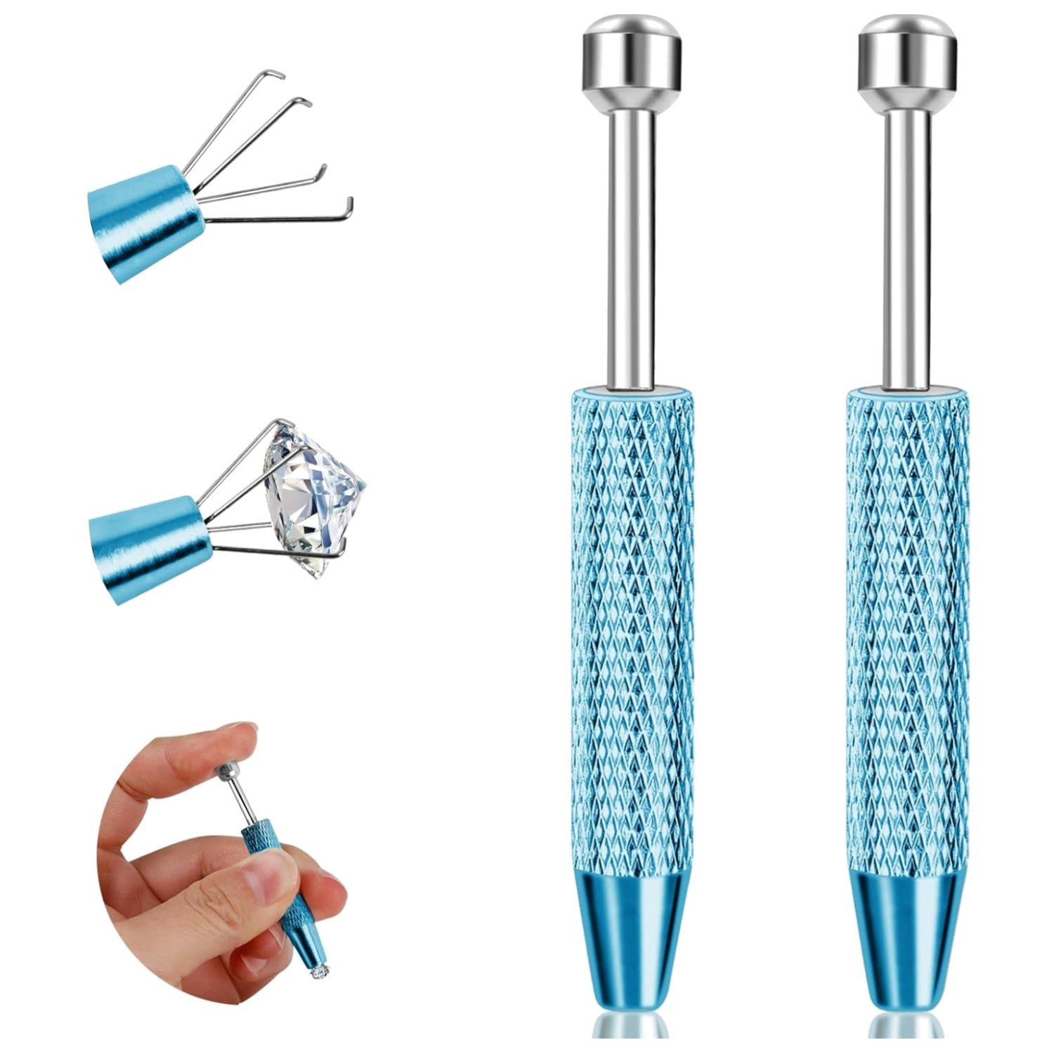 2Pcs Piercing Ball Grabber Tool for Changing Jewelry, Stianless Steel Flat Ba…