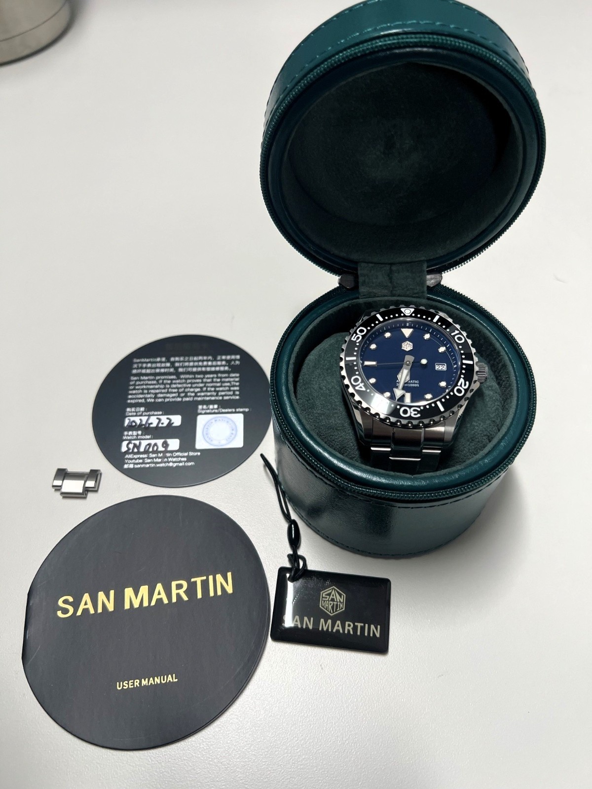 San Martin SN0009 44mm Luxury Men’s Diver Watch High Quality Automatic