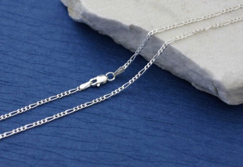 2MM Solid 925 Sterling Silver Italian Figaro Anklet Chain 9″ or 10″ Italy