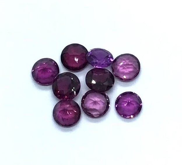 Pink Rodholite Garnet Round Cut Faceted Natural Loose Gemstone Making Jewelry