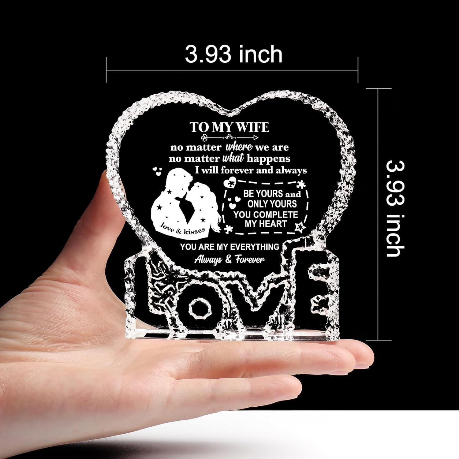 Elegant K9 Crystal Gift for Wife – Perfect for Birthday, Anniversary & Christmas
