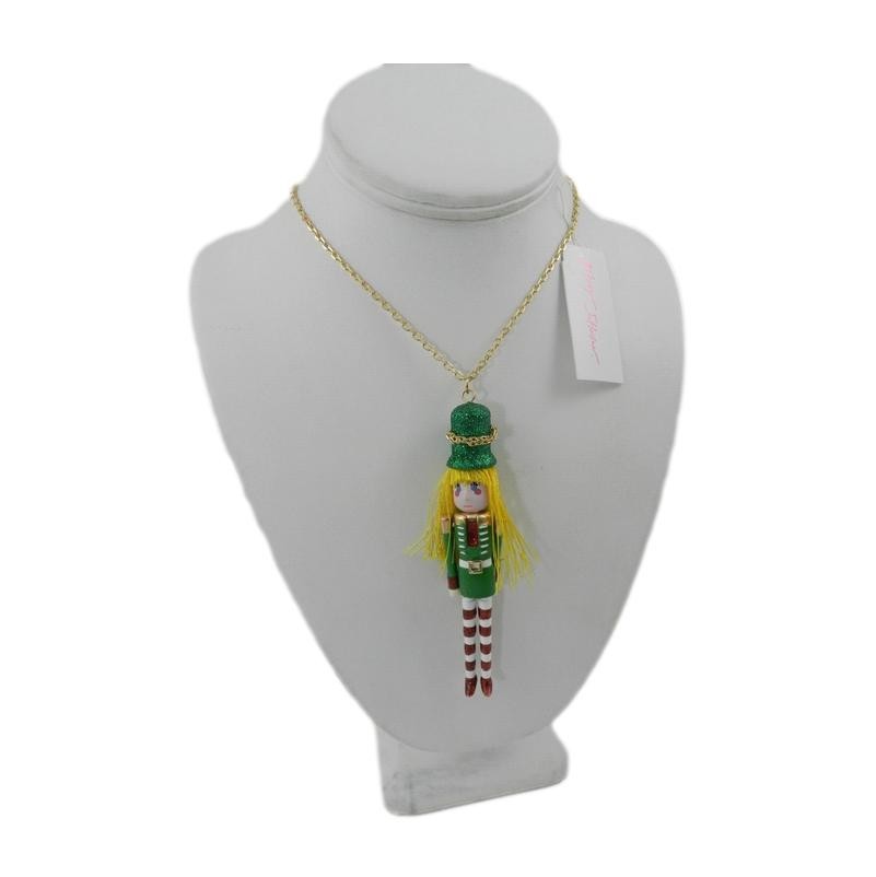 BETSEY JOHNSON Jingle Bell Bling Nutcracker Pendant Christmas