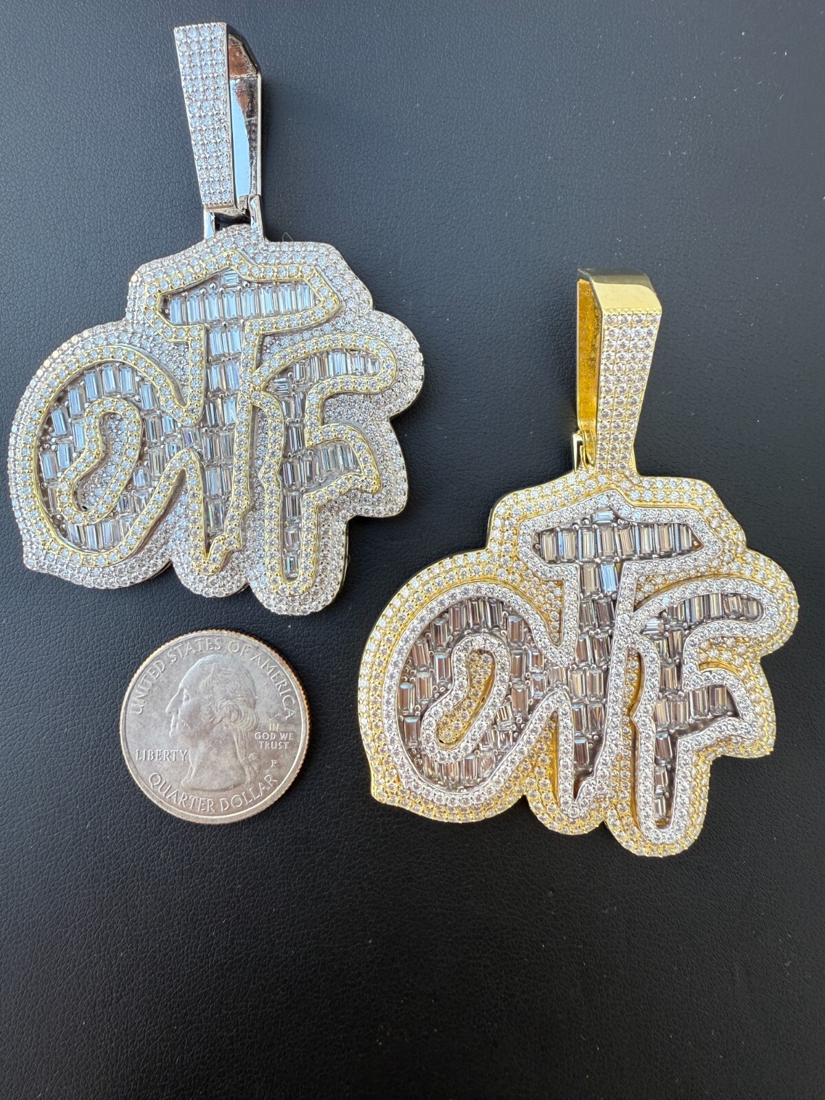 MOISSANITE 925 Silver / Gold Only The Family OTF Iced Hip Hop Necklace Pendant