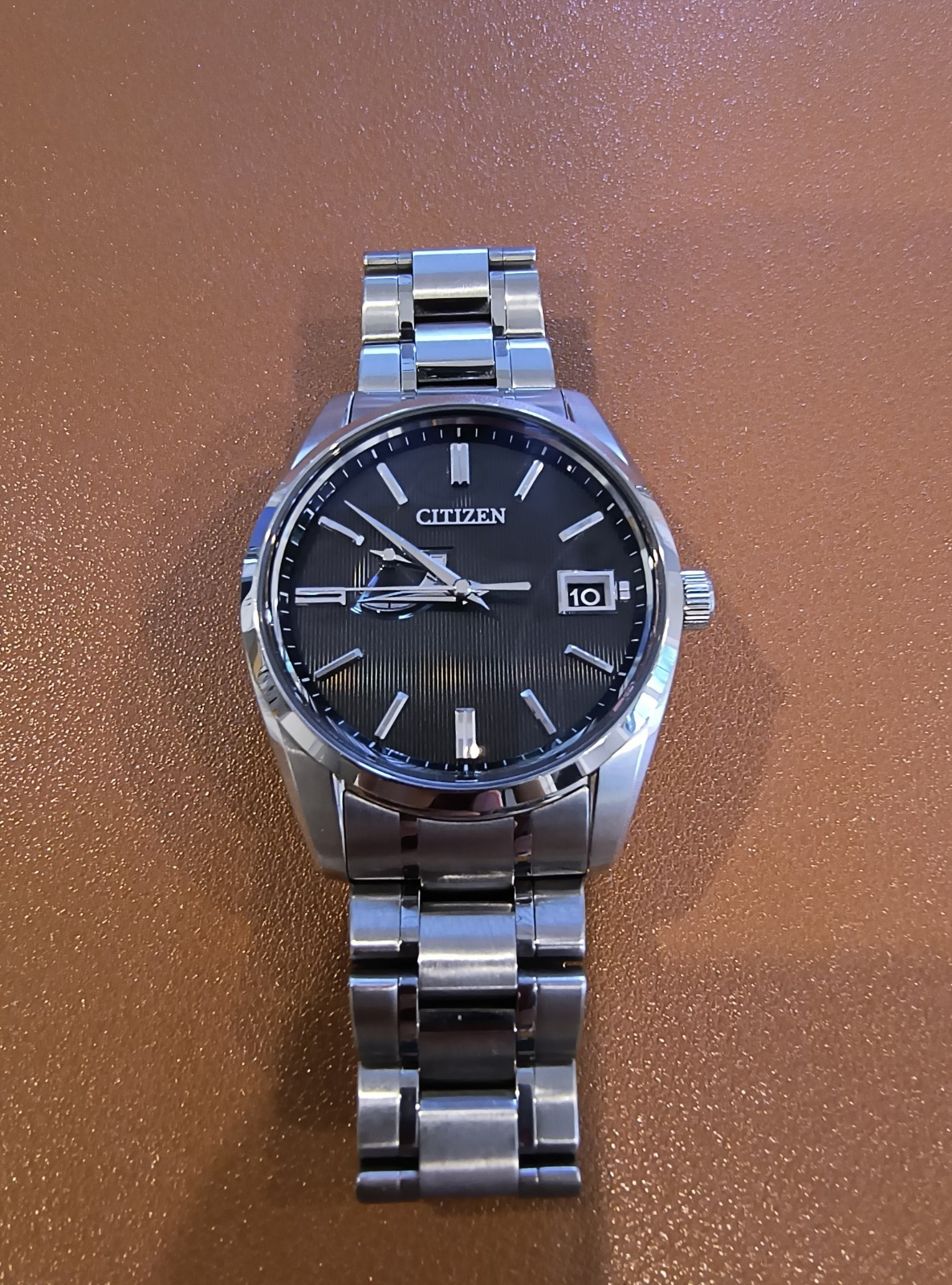 The Citizen Chronomaster 36mm black teaked dial box papers tag recent serviced