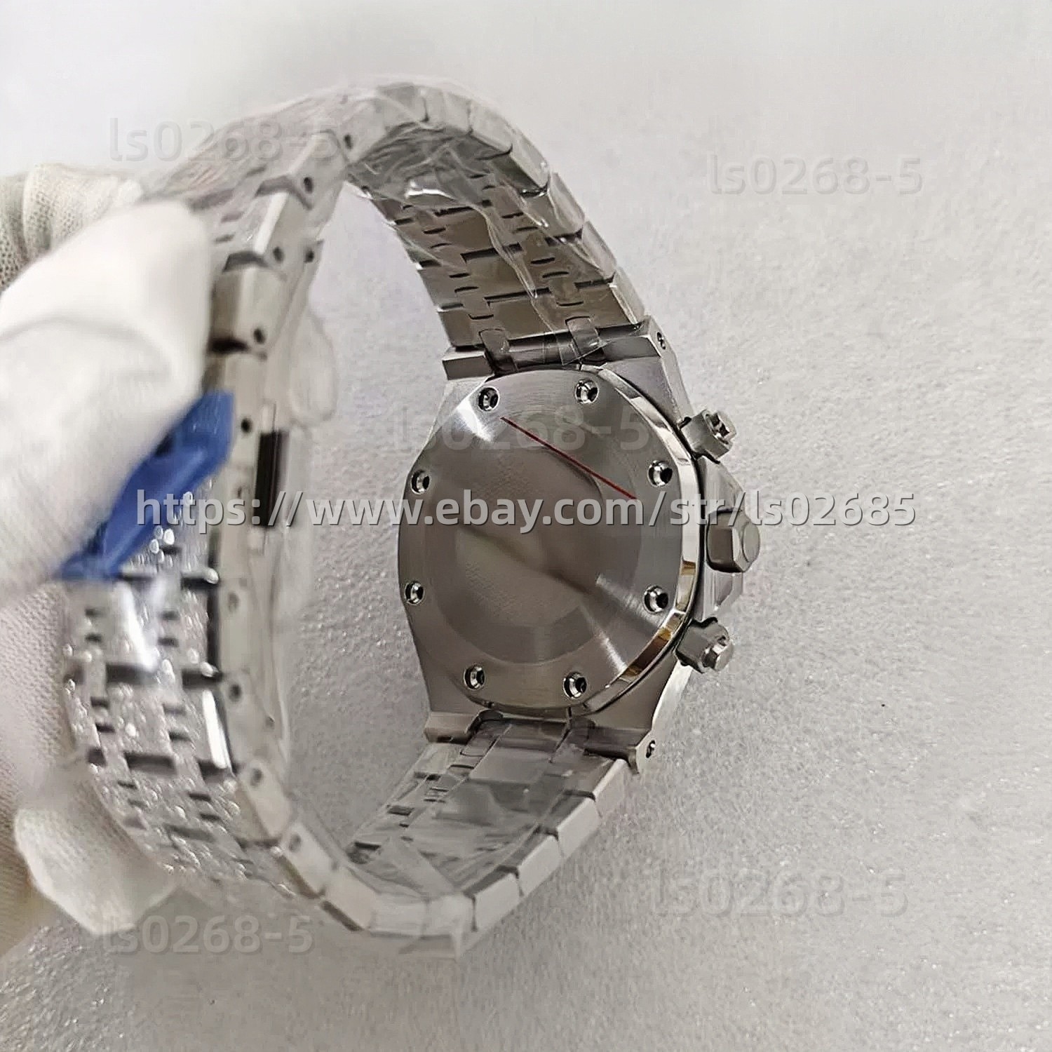 41mm Octagonal Steel Case For VK63 Chronograph Quartz Movement