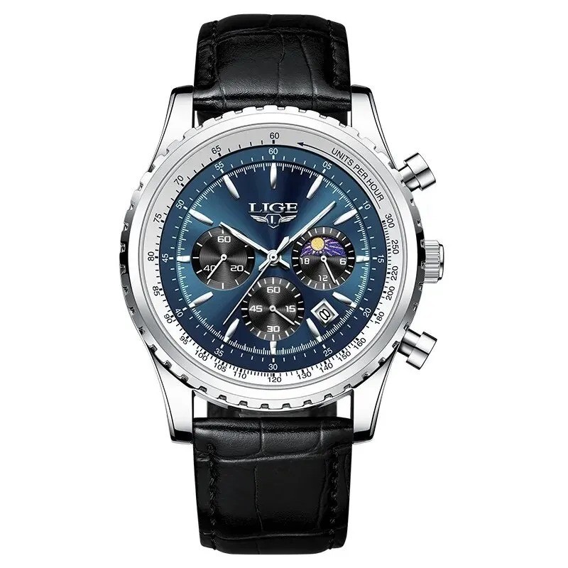 LIGE 2024 Top Brand Luxury New Men Watch Quartz Man Watches Waterproof Luminous