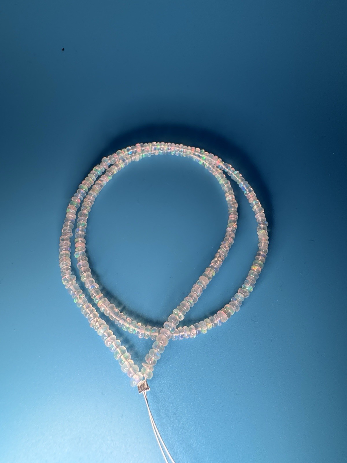 3.5 mm Ethiopia opal roundel Heishi 15in