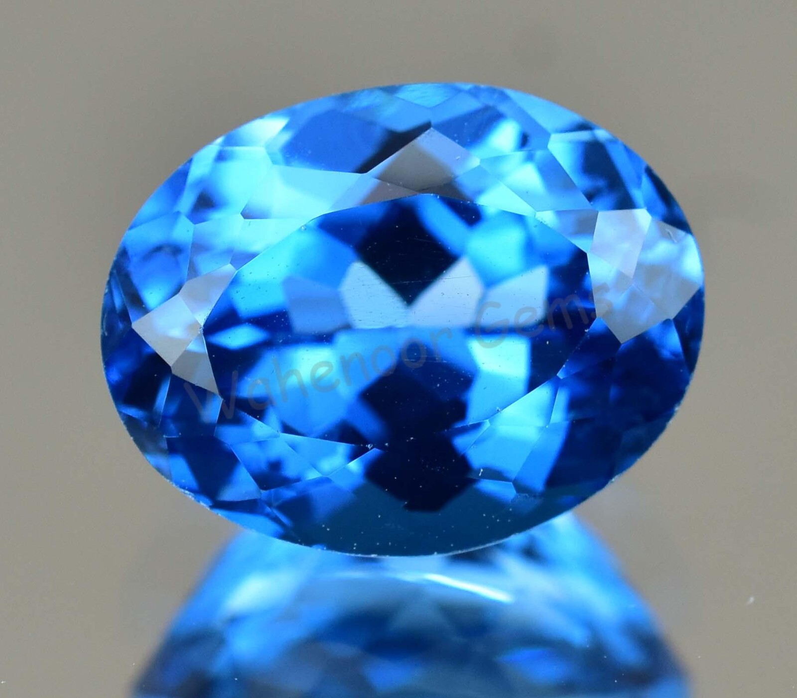 Natural Blue Zircon 9.30 Ct Oval Stunning Certified Cambodian Gemstone
