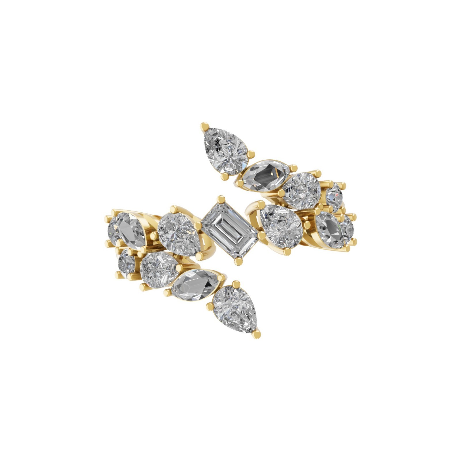 1.83 Ct SI/H Pear Cut Natural Diamond Ring Jewelry Gift 14k White Solid Gold