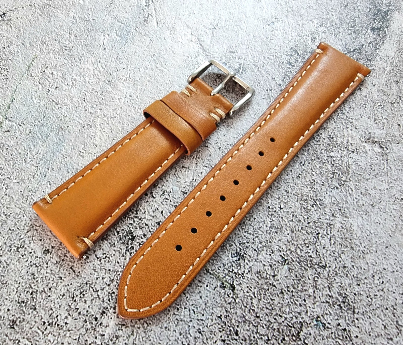 Leather Watch Strap Band Padded Classic 20mm 22mm 24mm Cordovan Retro Vintage UK