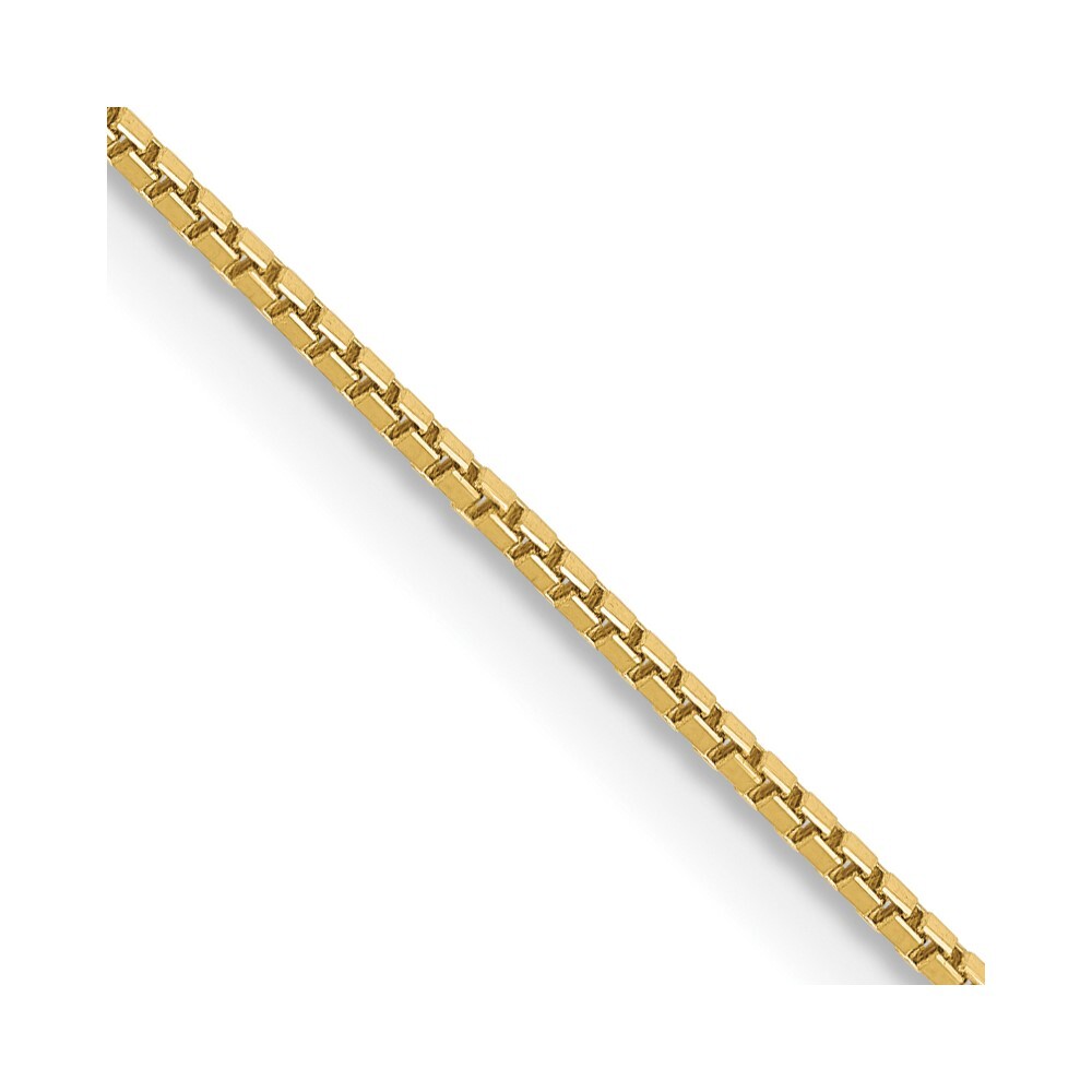 Real 10kt Yellow Gold .90mm Box Chain; 20 inch; Lobster Clasp