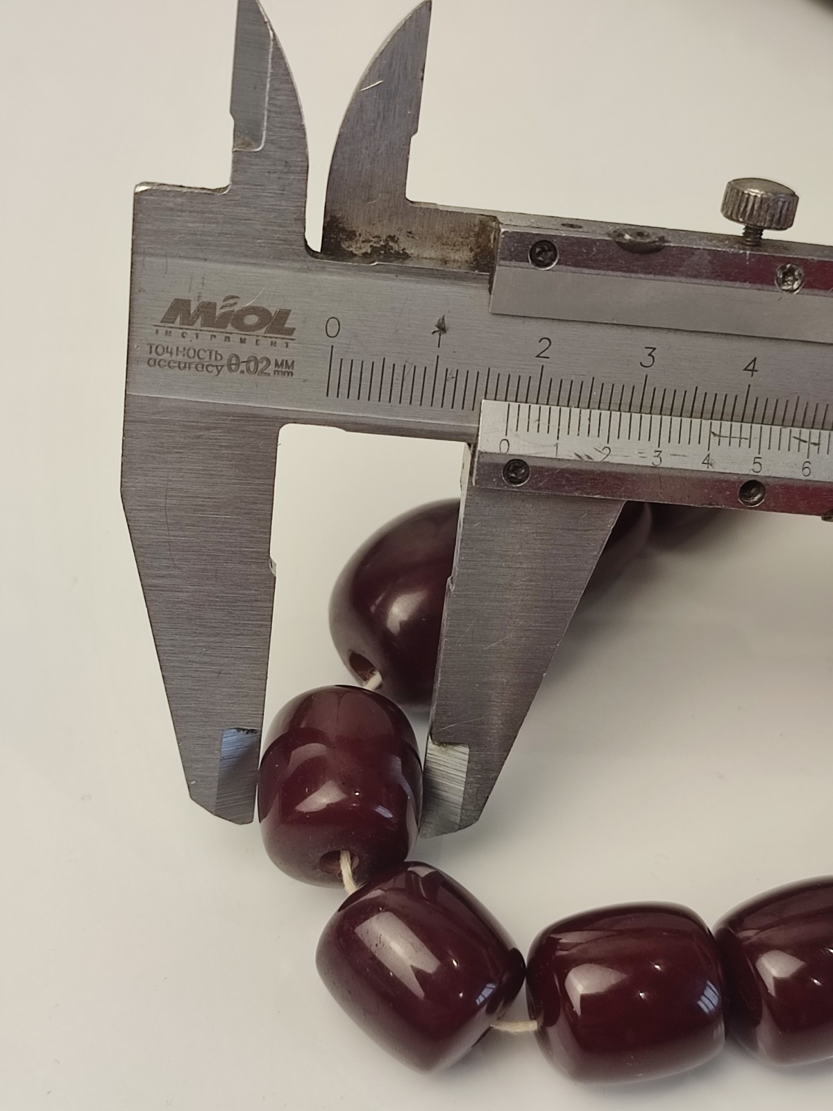 Antique Cherry Faturan Bakelite Necklace Large Beads 180g/70cm RARE Vintage