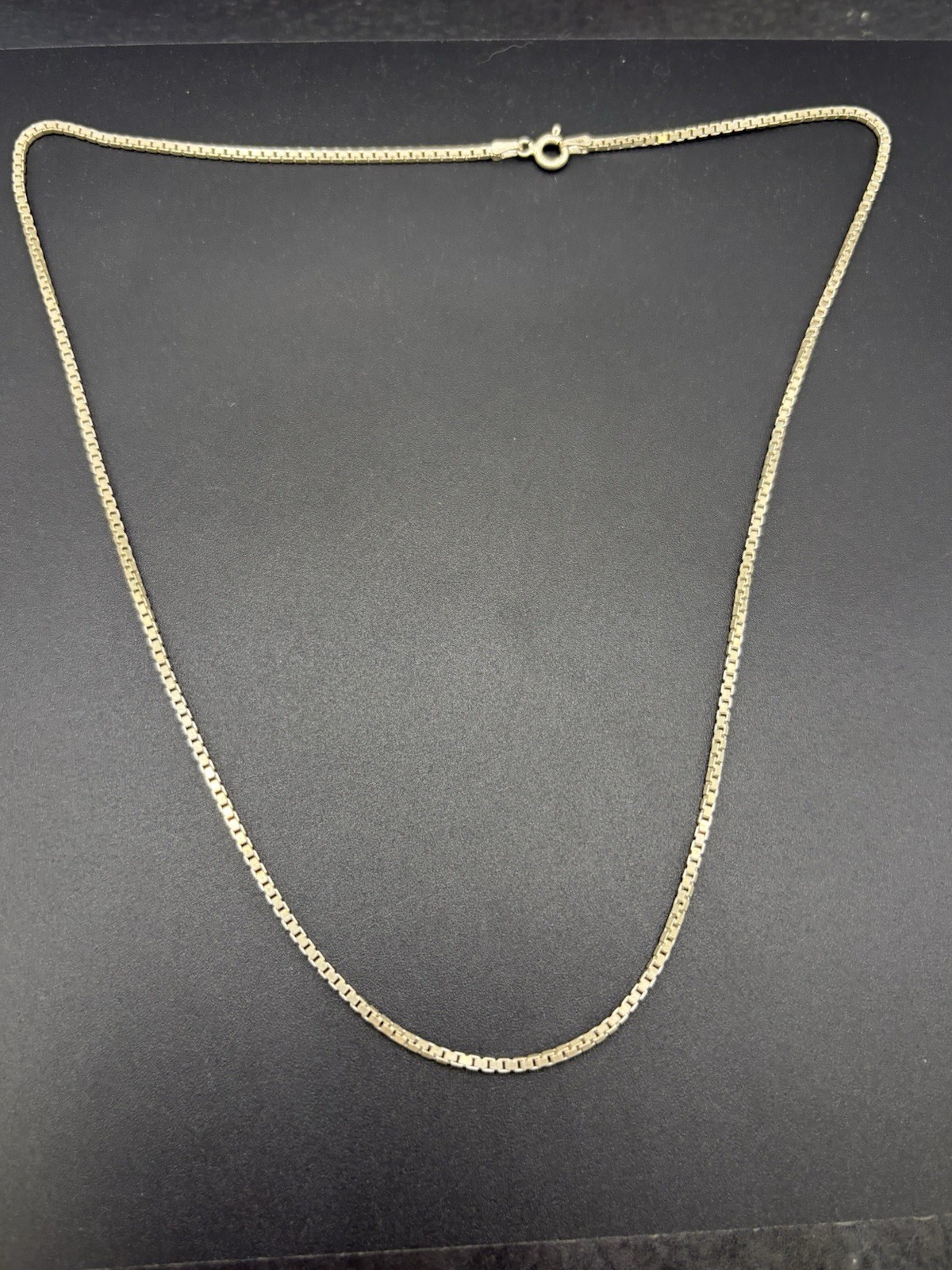 Vintage 20″ Sterling Silver Box Chain Necklace 1.7MM 8.8 Grams E20