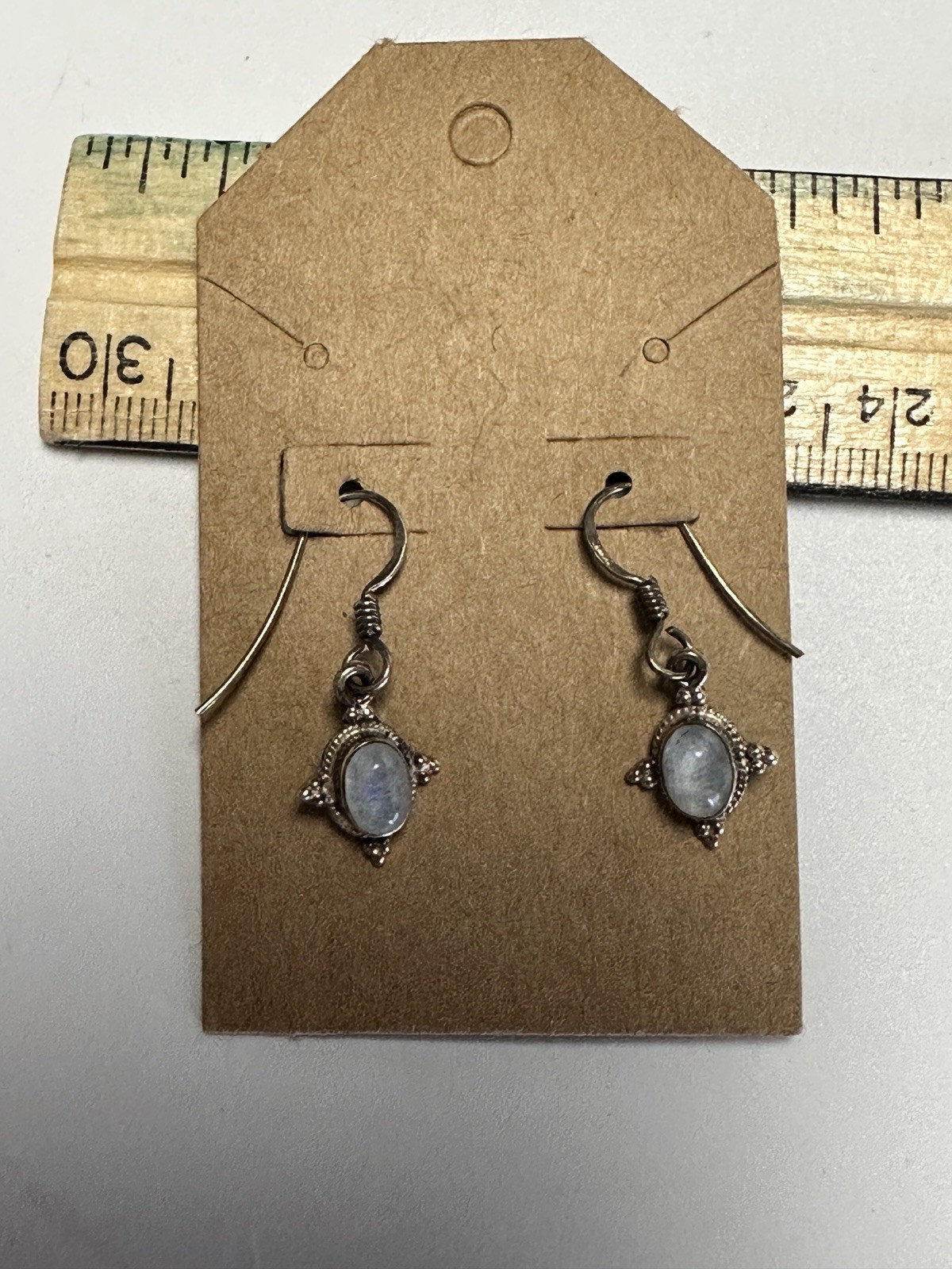 Moonstone Dangle 925 Sterling Silver Earrings