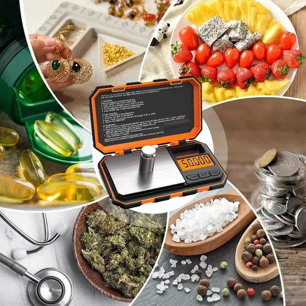 Digital Pocket Scale, 200G X 0.01G Gram Scale, Mini Scale 6 Units Jewelry Scale