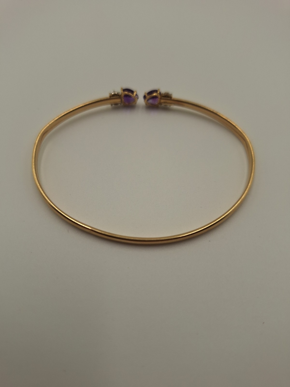 10 K Yellow Gold And Amethyst Bracelet Trio 10.4 Grams Total Weight
