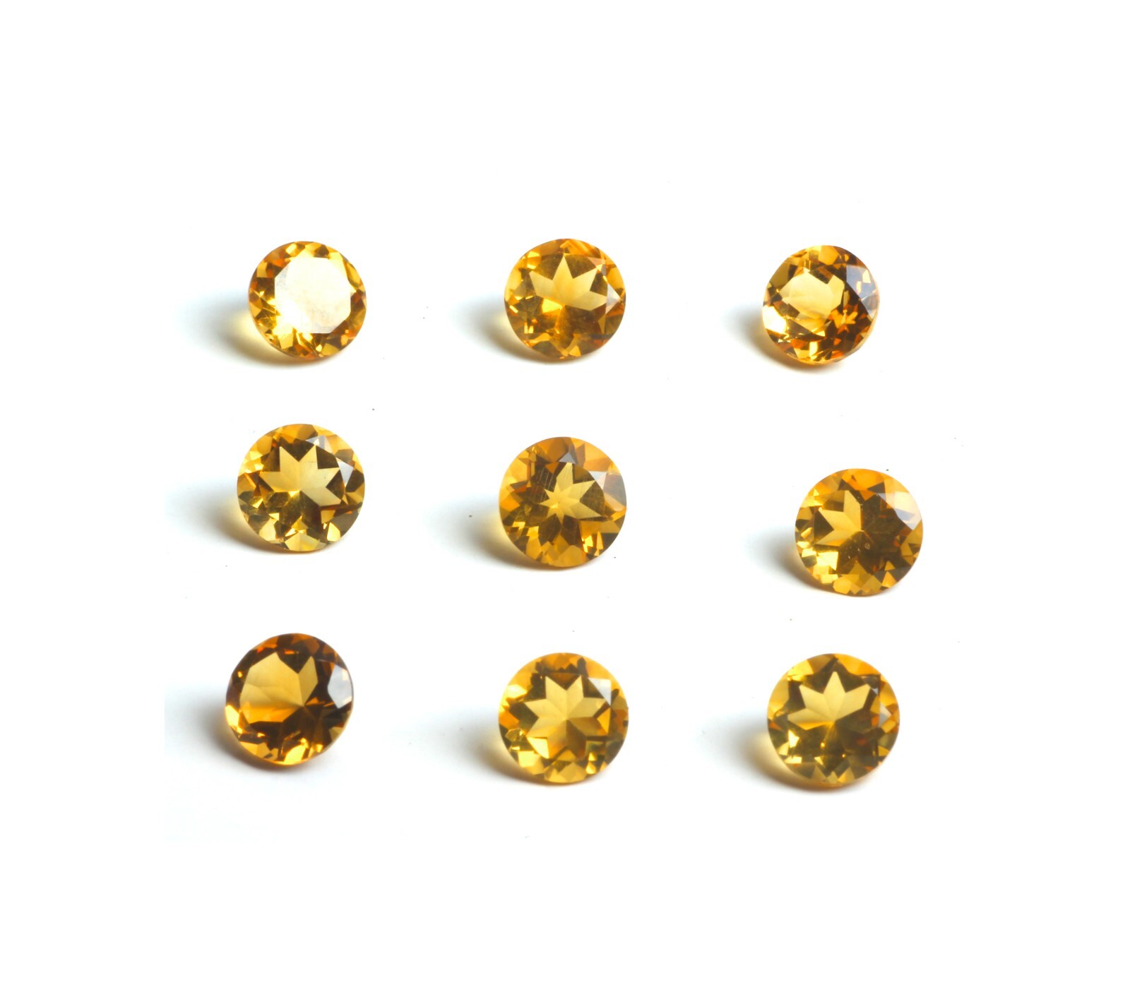 Natural AAA Citrine Cut Faceted Round Loose Gemstone For Making All Type Jewelry