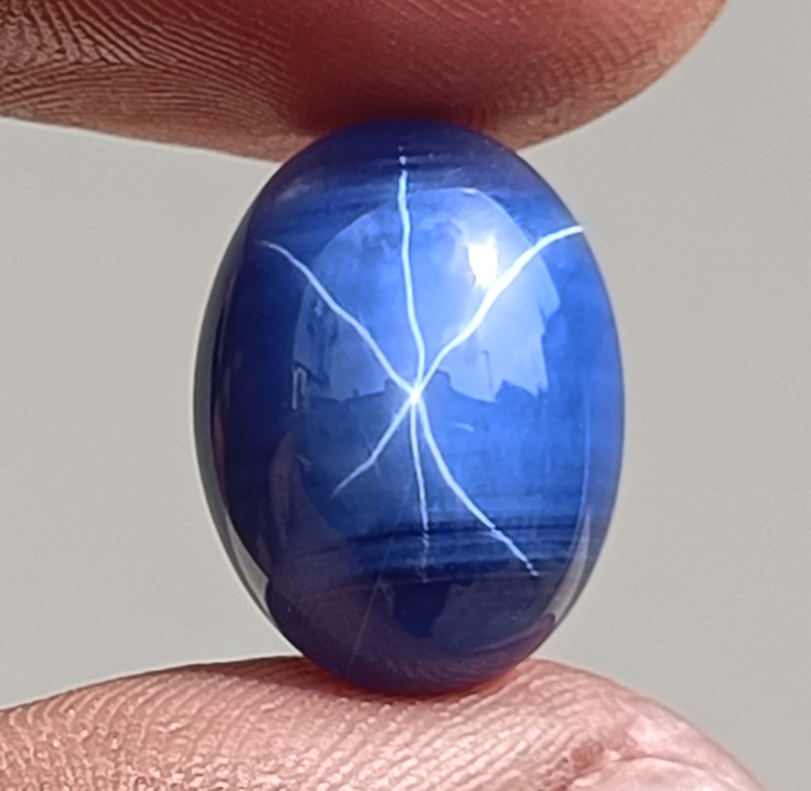 12.00 Ct Natural Star Sapphire 16x12mm Oval Shape IGL Gemstone (See Video) 5DNJ