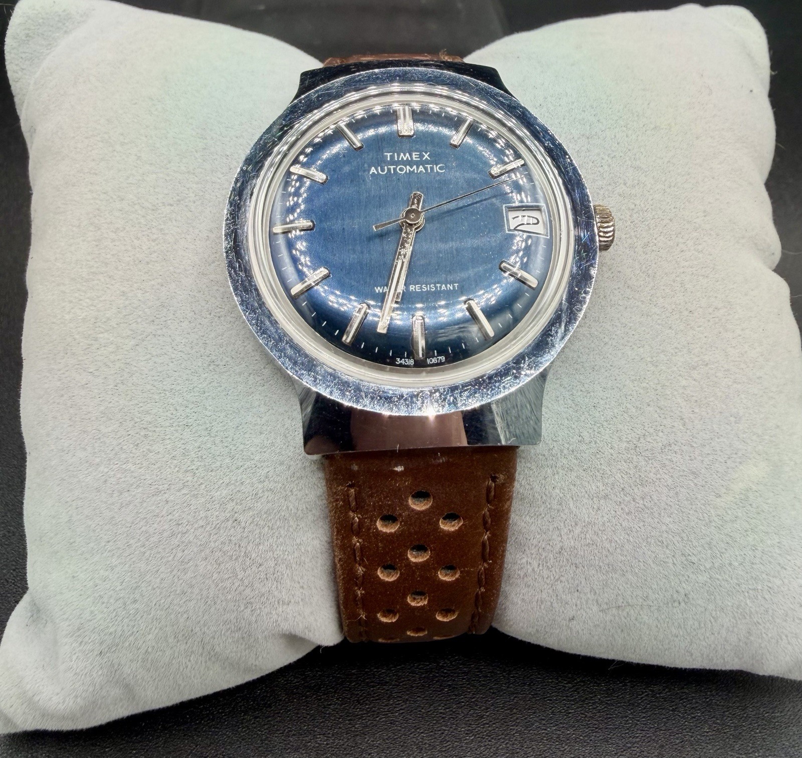 Timex Viscount Calendar Automatic Watch 34318 10879 [1979] Runs Good