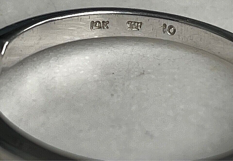 WHITE GOLD & 0.2 CARAT DIAMOND ENGAGEMENT RING SIZE 6.75