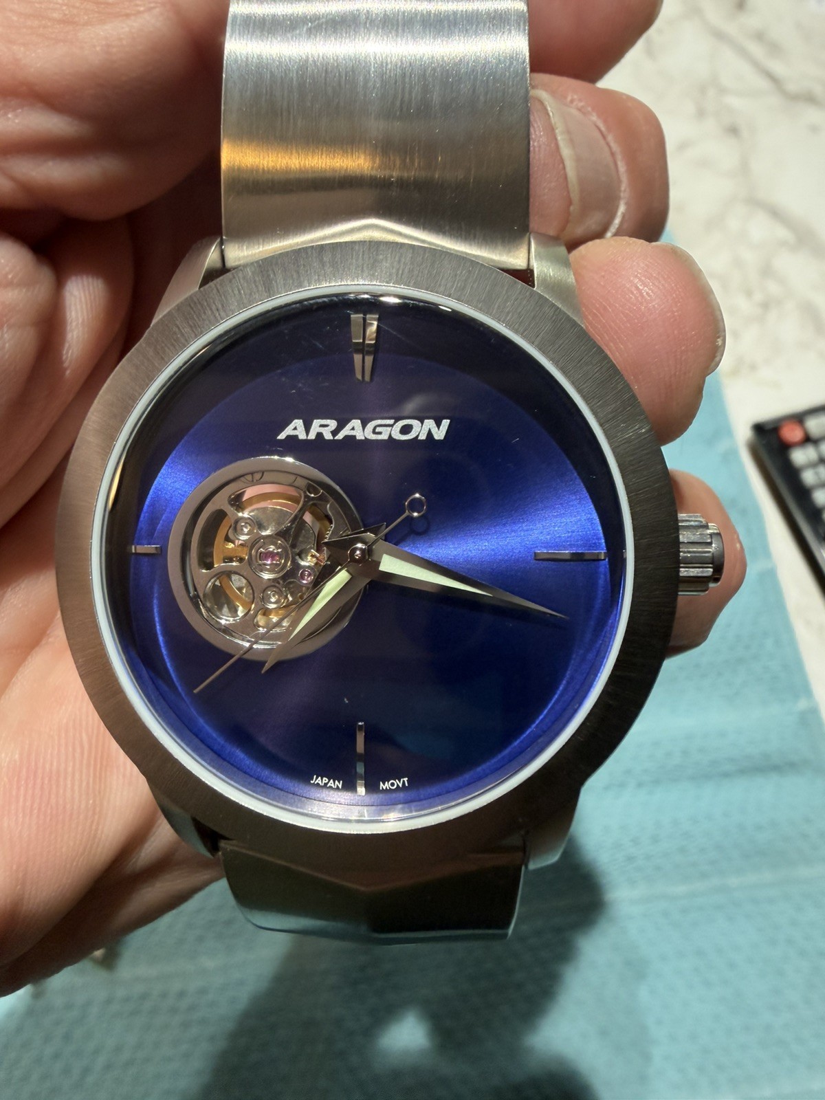 ARAGON Ultra Open Heart A201BLU 44mm