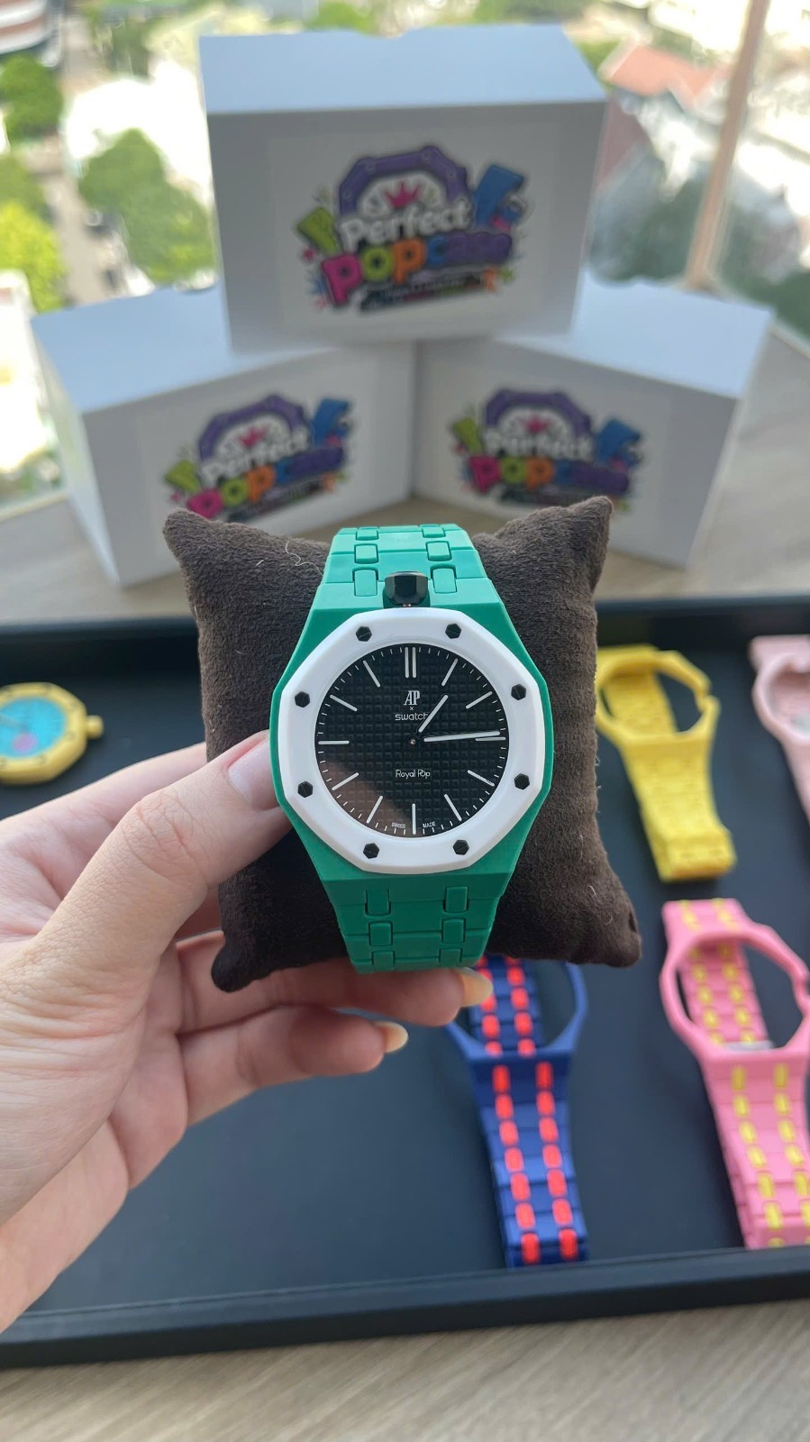 Luxury Custom Perfect Case/Band for AP X Swatch Royal Pop FULL CERAMIC SHIP NOW